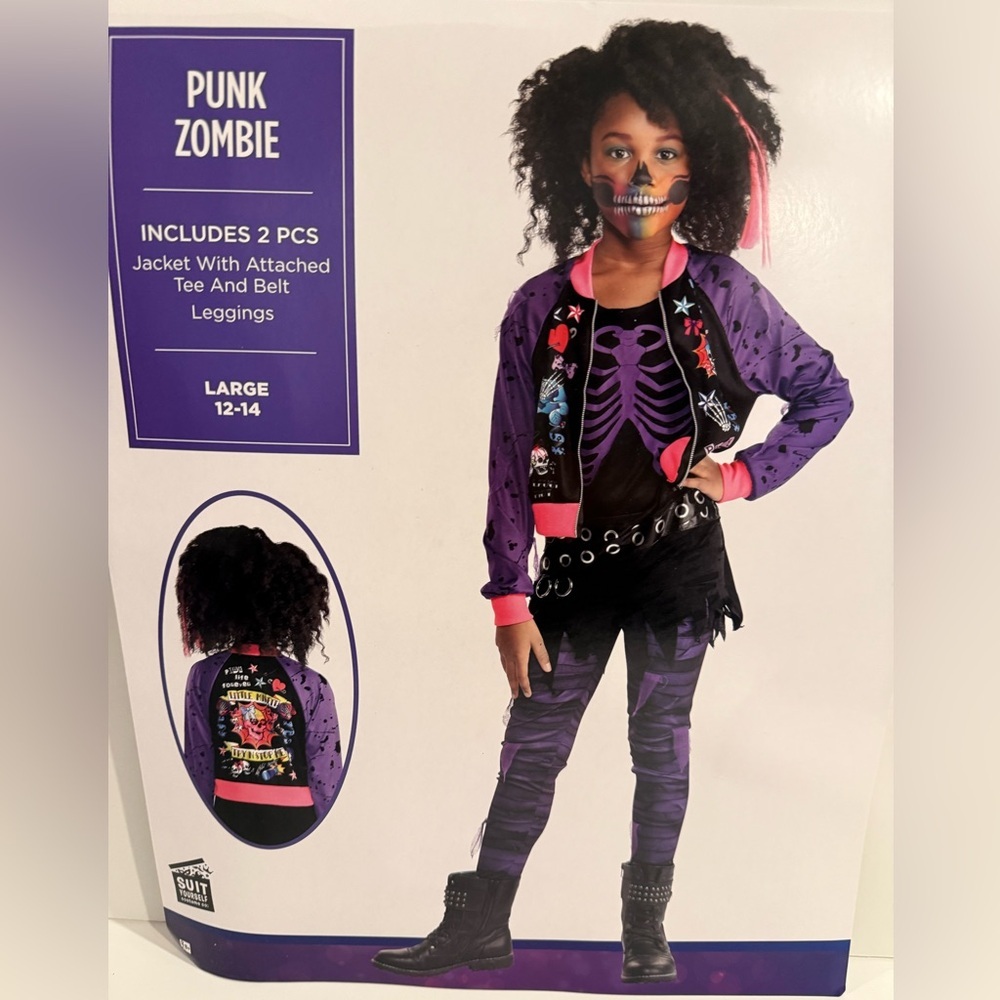 Punk Zombie Kids Costume Set - Picture 10 of 10